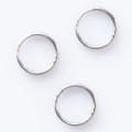 Anneau double 8 mm acier inoxydable