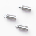 Embout lisse 8.3x3.1mm acier inoxydable avec anneau, trou du tube 2.3mm environ