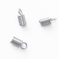 BeauMonde Bijoux - Embout spirale 5x3.4mm acier inoxydable avec anneau