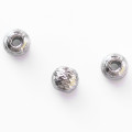 Perle martelée 6x5mm environ acier inoxydable