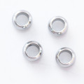 BeauMonde Bijoux - Perle 5x3 mm acier inoxydable trou 2.5mm environ (peut servir de Cache nœud)