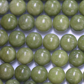 Jade vert 10 mm environ perle ronde Chine