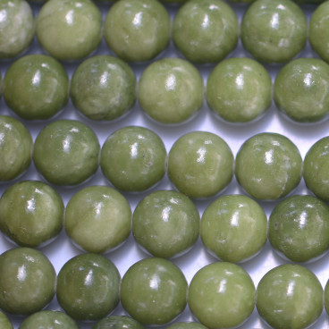 BeauMonde Bijoux - Jade vert 10 mm environ perle ronde Chine