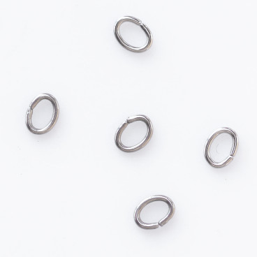 BeauMonde Bijoux - Anneau 3x4.3 mm ovale acier inoxydable fil de 0.3mm