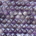Améthyste chevron 6/6.3 mm environ perle ronde A+ Brésil