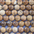 BeauMonde Bijoux - Jaspe paysage 8/8.5 mm environ perle ronde A Afrique