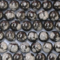 Snow obsidian 8 mm round bead Africa