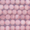 BeauMonde Bijoux - Quartz rose 8/8.5 mm perle ronde mat A Brésil