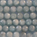 Aigue marine 8 mm perle ronde A+ facettée Brésil