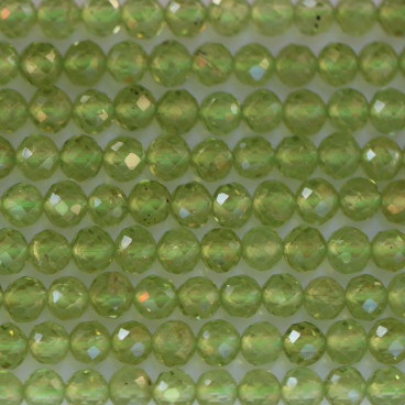 Peridot 3 mm round faceted bead - BeauMonde Bijoux