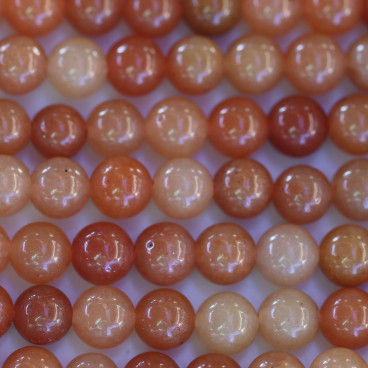 Aventurine 8 mm red round bead - BeauMonde Bijoux