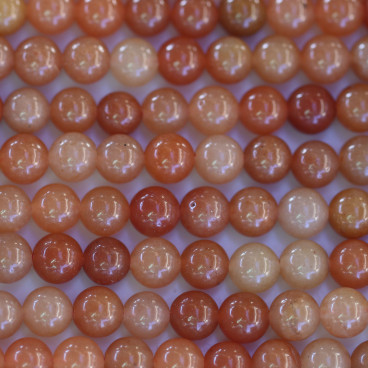 BeauMonde Bijoux - Aventurine orange 6/6.3 mm environ mixte perle ronde A Brésil