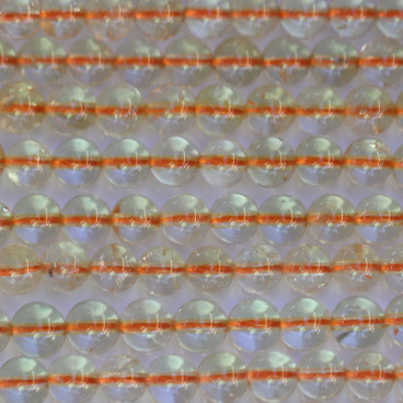 Citrine 5.8/6.3 mm perle ronde A Brésil - BeauMonde Bijoux