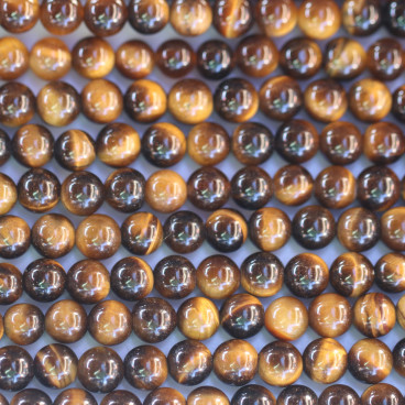 Eye of Tiger 4 mm round bead - BeauMonde Bijoux