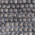 Labradorite noire 6 mm environ perle ronde mat A+ (larvikite) Afrique