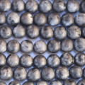 Labradorite 8 mm black matte round bead (larvikite)