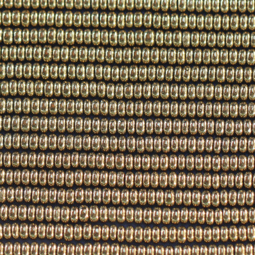 BeauMonde Bijoux - Hématite 1x2 mm rondelle fine traitée dorée Chine