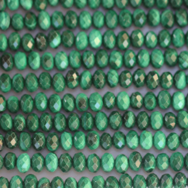 Malachite 4x2 mm faceted washer Morocco - BeauMonde Bijoux