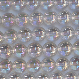 Aura angel quartz 8/8.2 mm environ perle ronde A Brésil