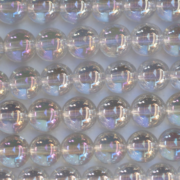 BeauMonde Bijoux - Aura angel quartz 8/8.2 mm environ perle ronde A Brésil