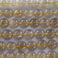 BeauMonde Bijoux - Quartz rutile doré 8 mm perle ronde AA Brésil