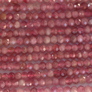 Tourmaline pink 2.5x3 mm faceted washer Australia - BeauMonde Bijoux