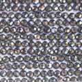 Pyrite 3 mm perle ronde facettée brillante A Chine