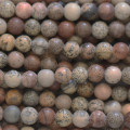 Jaspe Artic 6 mm perle ronde ton rose mat Afrique