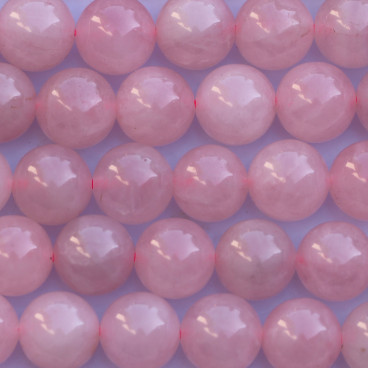 BeauMonde Bijoux - Quartz rose 10/10.5 mm perle ronde A (1er prix couleur chauffée) Brésil