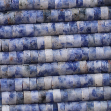 Blue jasper 2x4 mm rondelle heishi - BeauMonde Bijoux