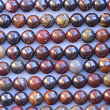 Red iron eye 6 mm round pearl - BeauMonde Bijoux