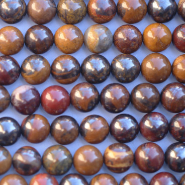Red iron eye 8 mm round pearl - BeauMonde Bijoux