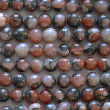 Natural agate mandarin bead 6 mm China - BeauMonde Bijoux