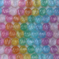 Sélénite rainbow 6 mm perle ronde multi couleur teinté