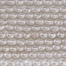 BeauMonde Bijoux - Perle de culture d'eau douce 2.5x4.6/5.5 mm environ riz blanc qualité A Chine