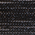 Tourmaline black 3 mm round faceted bead