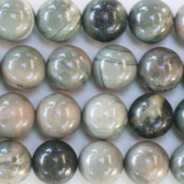 Jasper 10 mm round bead mud khaki - BeauMonde Bijoux