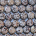 Jasper 10 mm beige brown fossil round bead India - BeauMonde Bijoux
