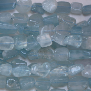 Aquamarine about 6/8 mm irregular nugget Brazil - BeauMonde Bijoux