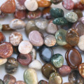 Jaspe Océan 10x8/11x15 mm environ goutte irrégulière percée haut Madagascar - BeauMonde Bijoux