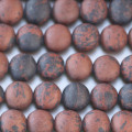 Obsidian 10 mm matt round bead Mahogany China - BeauMonde Bijoux