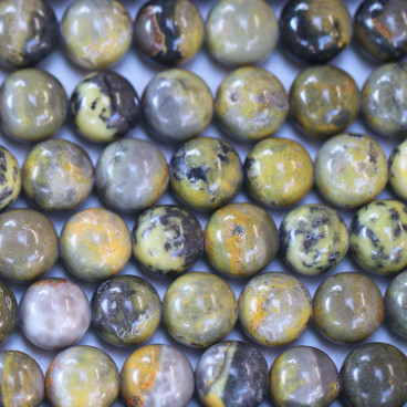 BeauMonde Bijoux - Jaspe Bumble Bee 8 mm environ naturel perle ronde Indonésie