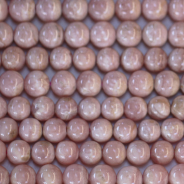Rhodocrosite 5.5/6 mm round pearl - BeauMonde Bijoux