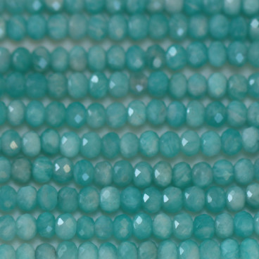Amazonite 2x3.5 mm rondelle facettée A Afrique - BeauMonde Bijoux