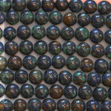 Azurite naturelle 6 mm perle ronde ton soutenu A Brésil - BeauMonde Bijoux