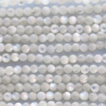 BeauMonde Bijoux - Nacre 3 mm blanche perle ronde qualité AA Indonésie