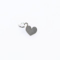 Cœur 6x5 mm argent 925 avec anneau
