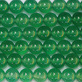 Agate 6/6.3 mm environ perle ronde verte (agate chauffée)