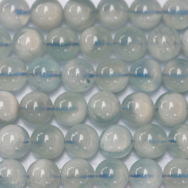 Acute marine 8 mm round bead - BeauMonde Bijoux