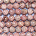 Rhodocrosite 8 mm round bead Argentina